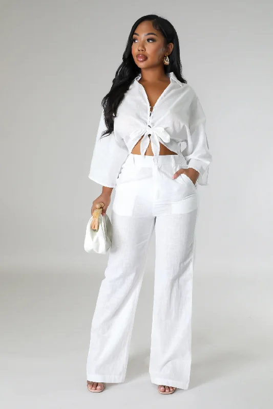 Sabrinia Linen Pant Set