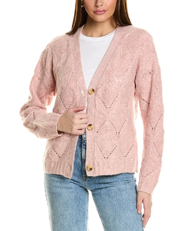 Collaboration Mercedes Tulip Cable Cashmere Cardigan