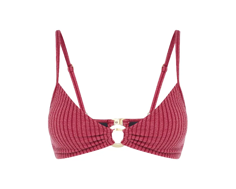 Long Island Bikini Top | Raspberry