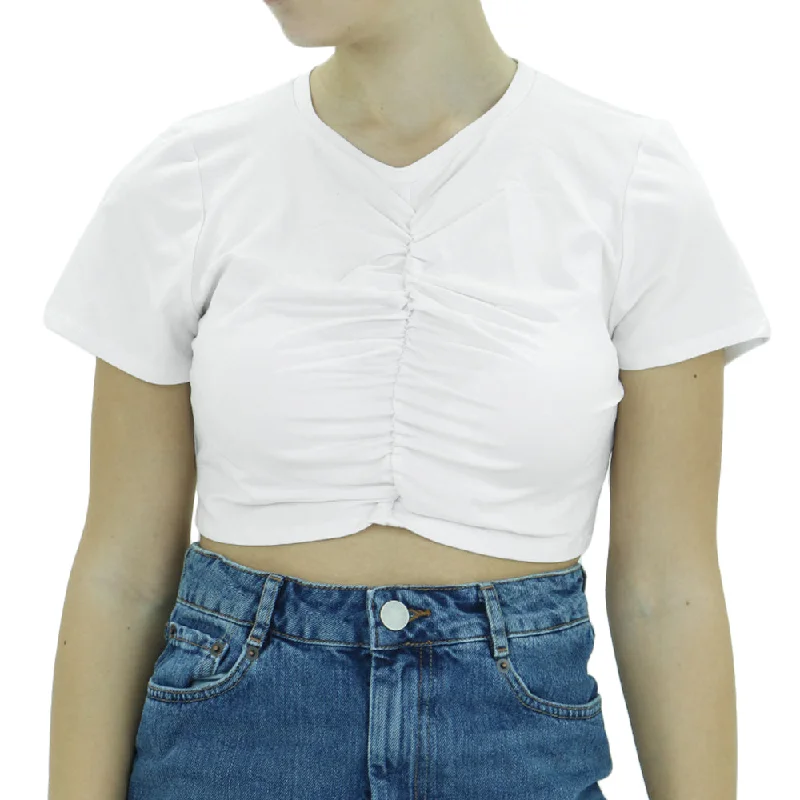 Women's Casual Crop Top,White