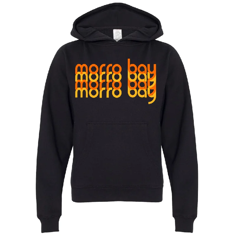 Morro Bay Sunset Stack Premium Youth Sweatshirt Hoodie