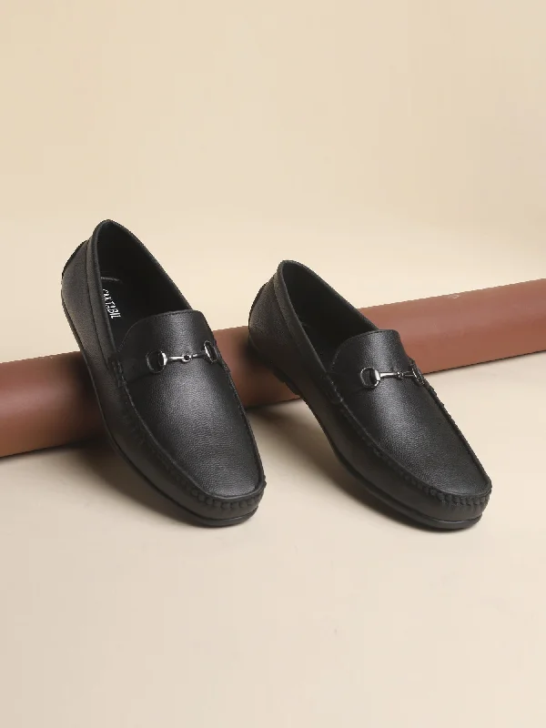 Men's Slip-On Black Solid Casual Loafer