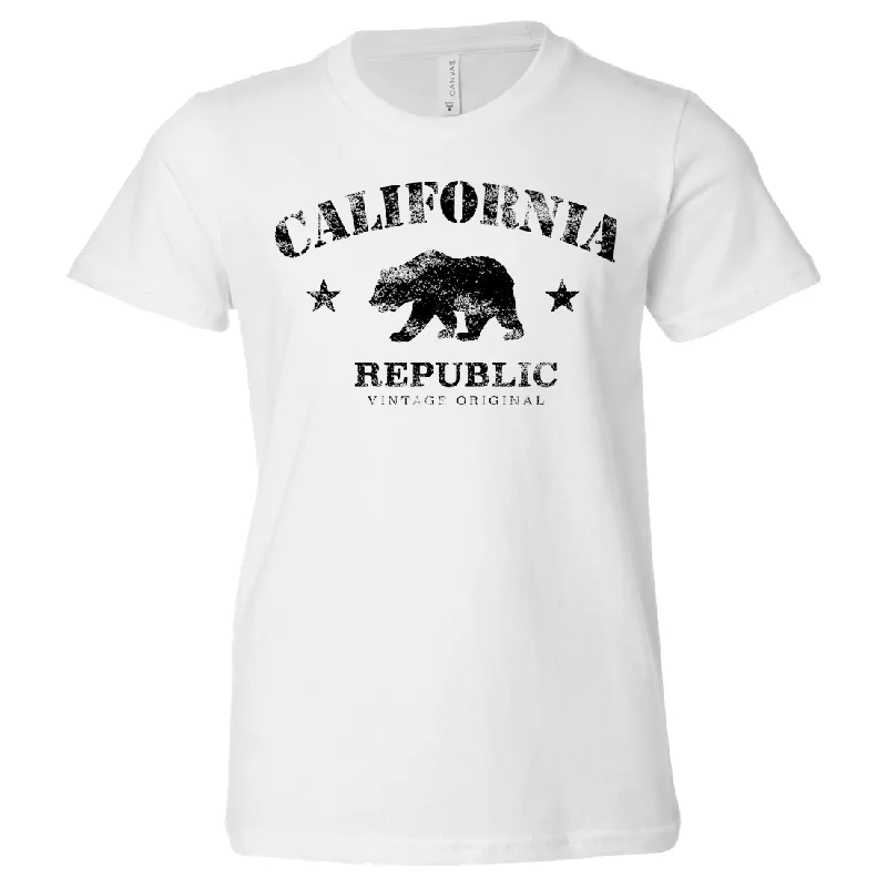 California Republic Vintage Original Asst Colors Youth T-Shirt/tee