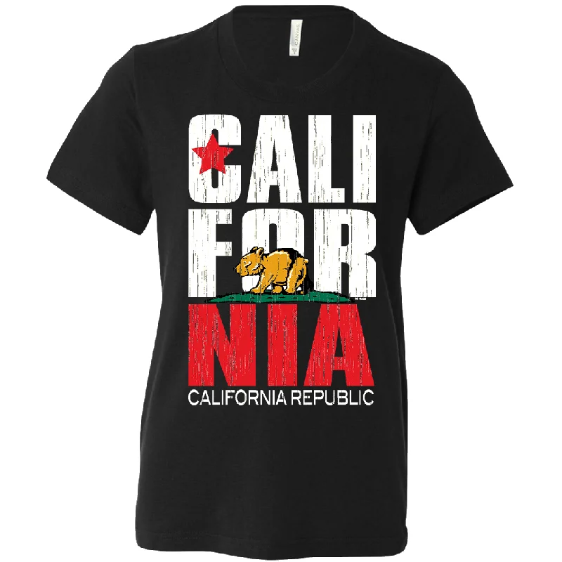 California Republic Vintage Retro Baby Bear Asst Colors Youth T-Shirt/tee