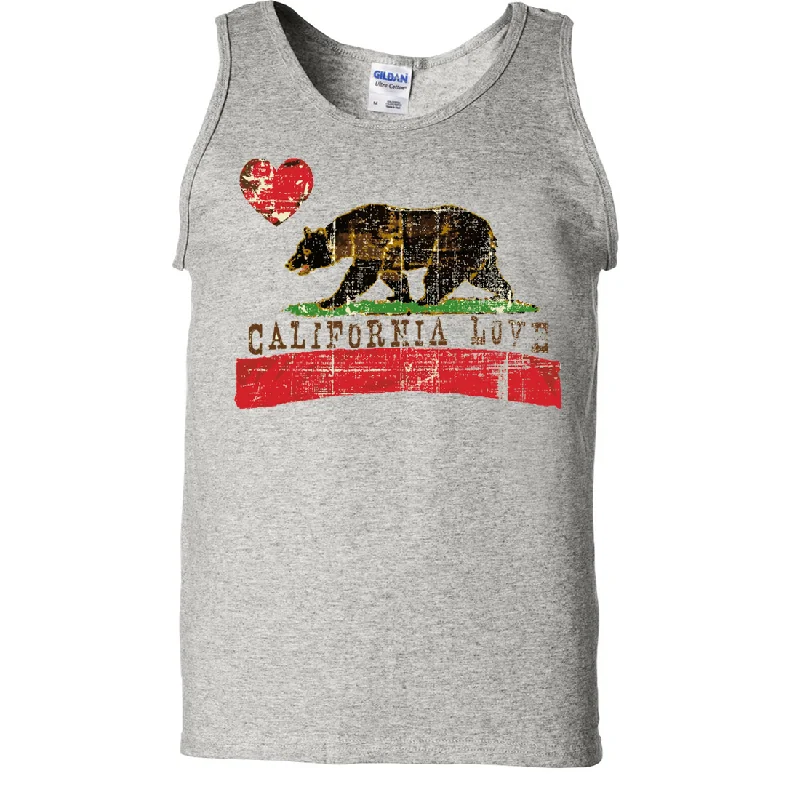 California Love Distressed Asst Colors Tank Top