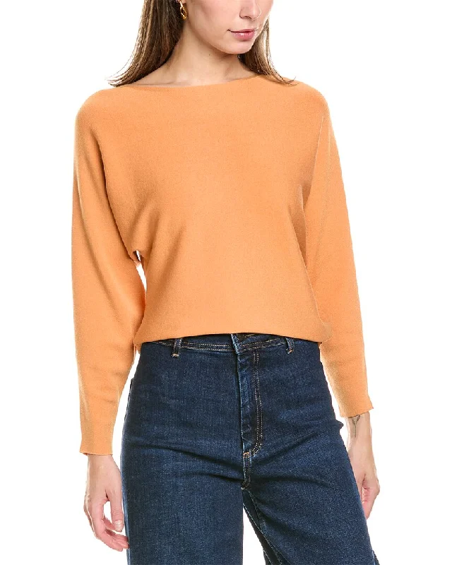 Lafayette 148 New York Asymmetric Dolman Cashmere-Blend Sweater