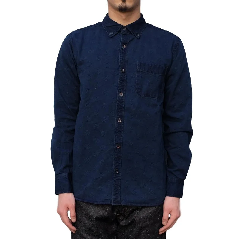 OD+MJ Indigo Dyed Jacquard Crest Shirt