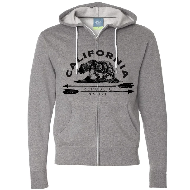 California Arrow Bear Zip-Up Hoodie