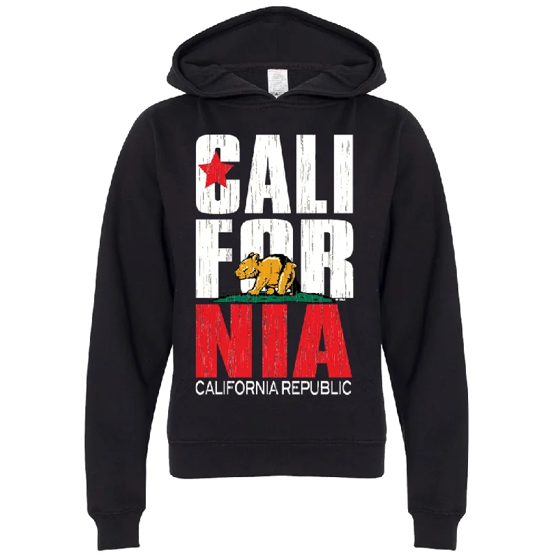 California Republic Vintage Retro Baby Bear Premium Youth Sweatshirt Hoodie