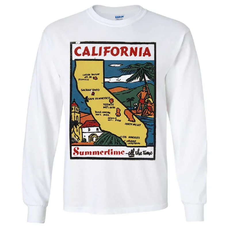 Vintage State Sticker California Long Sleeve Shirt