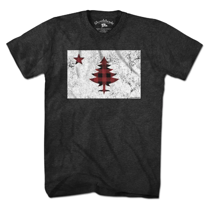 Buffalo Plaid Maine Flag T-Shirt