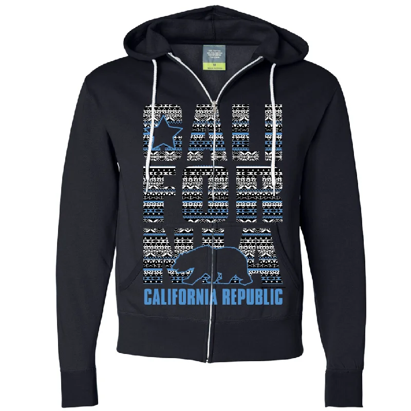 California Republic Tribal Aztec Zip-Up Hoodie