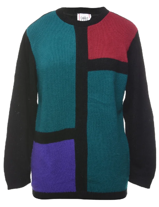 Colour Block Jumper - S