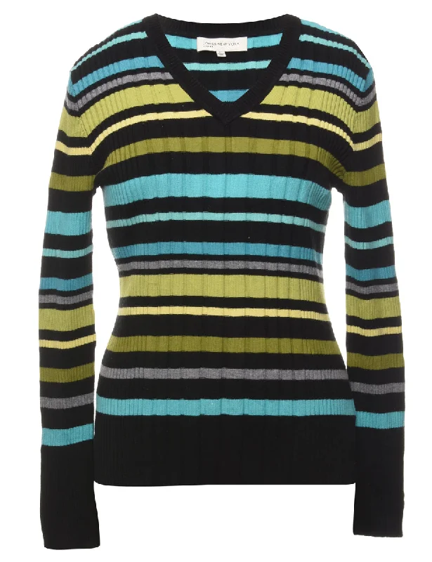 Jones New York Striped Jumper - L