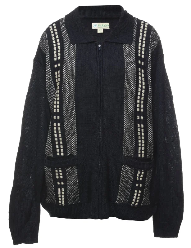 Zip Front Cardigan - M