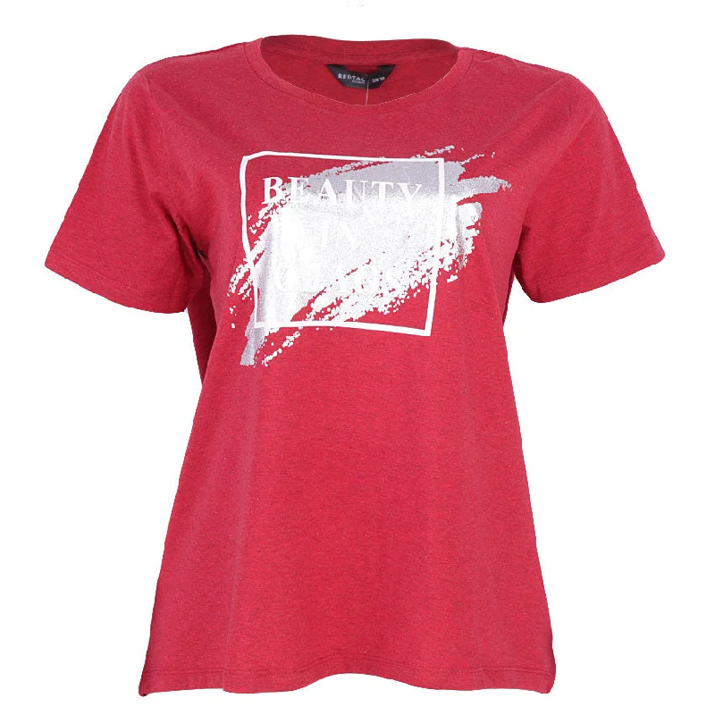 REDTAG Red Casual T-Shirt