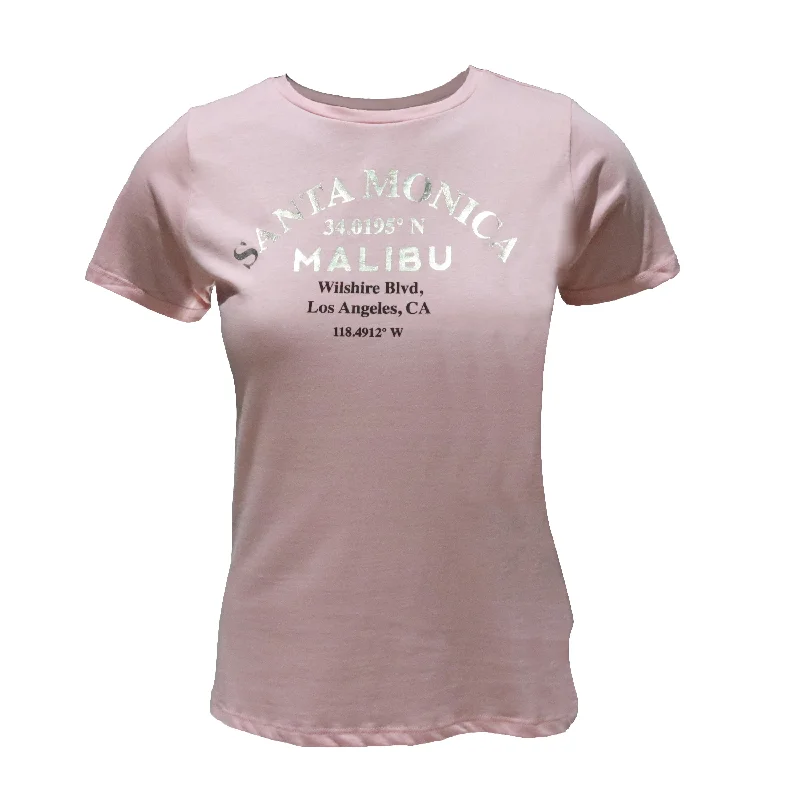 Pale Pink Printed T Shirt