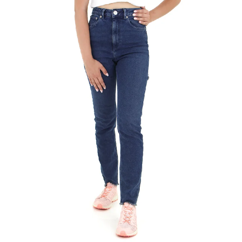 Women's Ripped Back Jeans,Navy