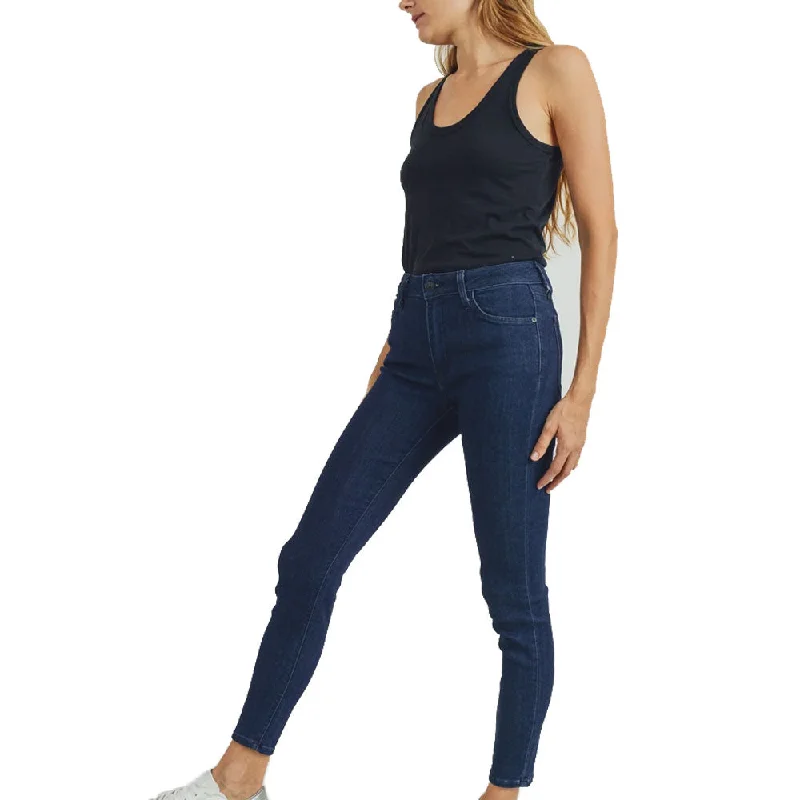 Women's Plain Solid Jeans,Navy