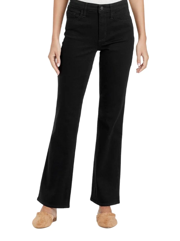 Women's Plain Solid Jeans,Black