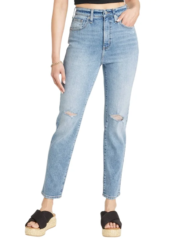 Women's Ripped Jeans,Light Blue