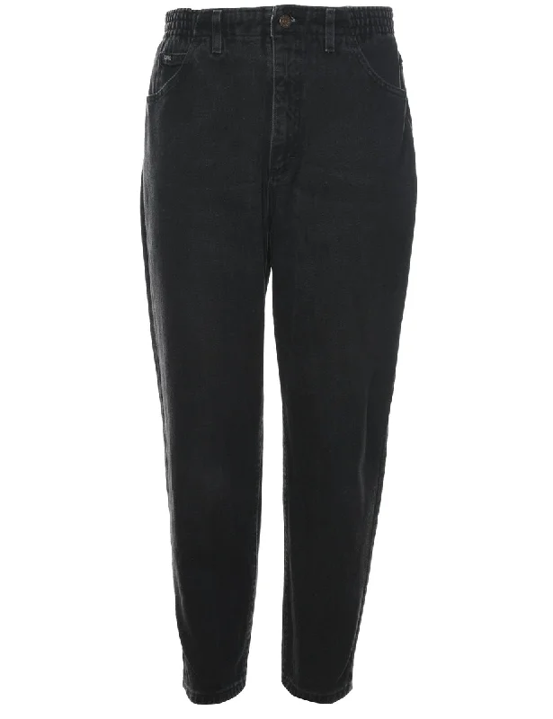 Black High Waist Elasticated Lee Jeans - W30 L28