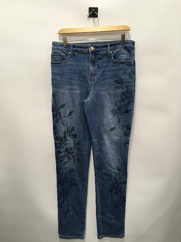 Blue Denim Jeans Skinny Chicos, Size 8tall