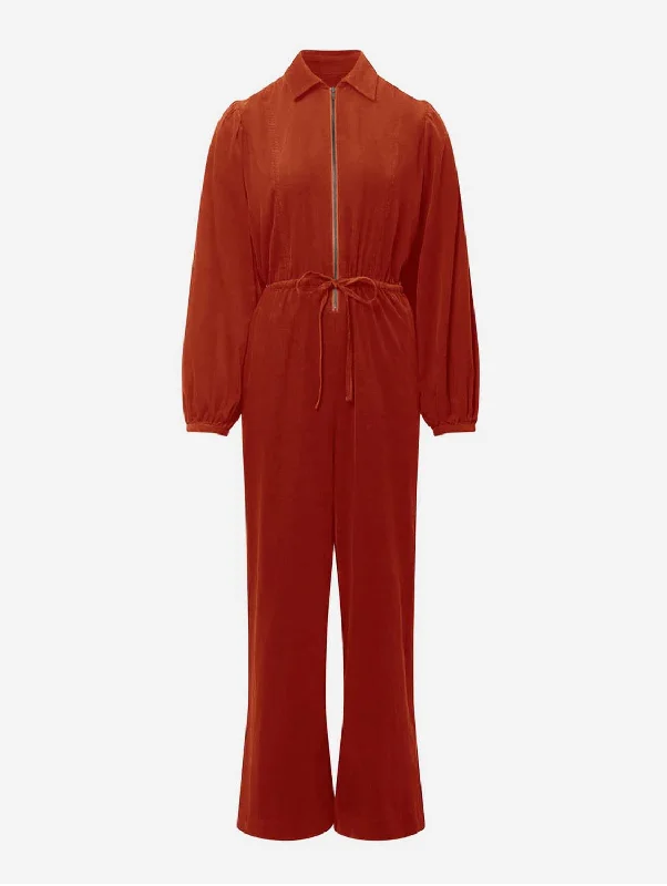 Amrita Womens' Organic Cotton Jumpsuit | Terracotta