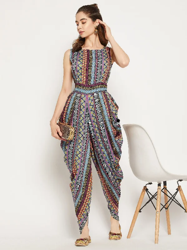 Elasticated Ethnic Dhoti Jumpsuit