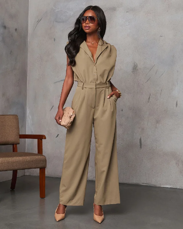 Kason Fitted Waist Utility Jumpsuit