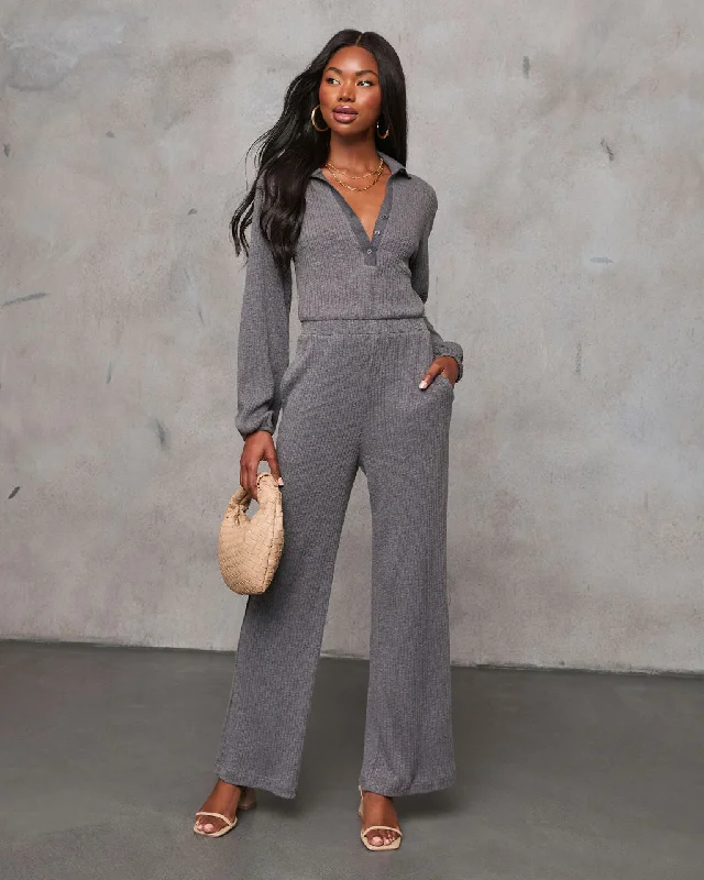 Rowley Rib Knit Wide Leg Jumpsuit