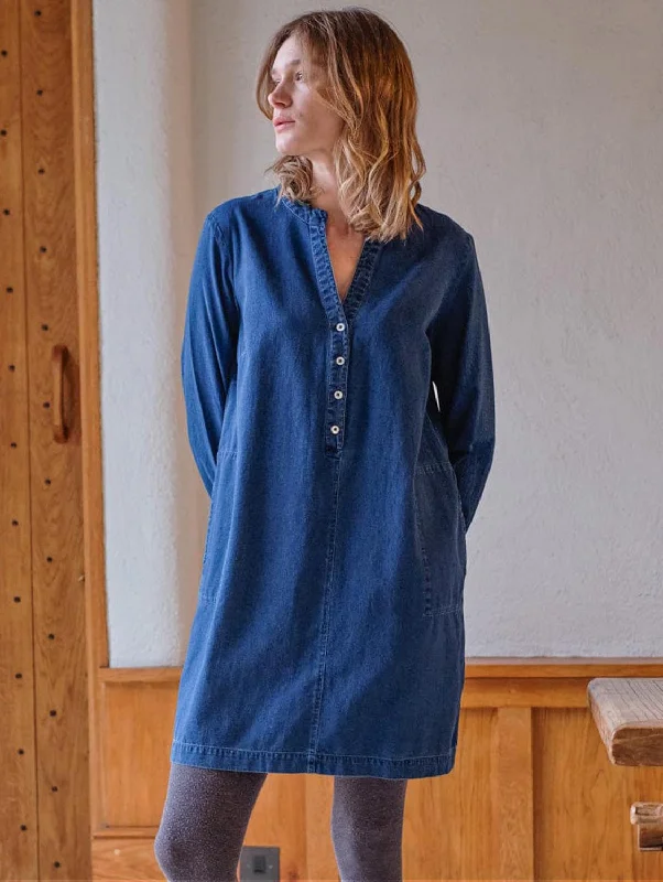 Wren Cotton Dress | Denim