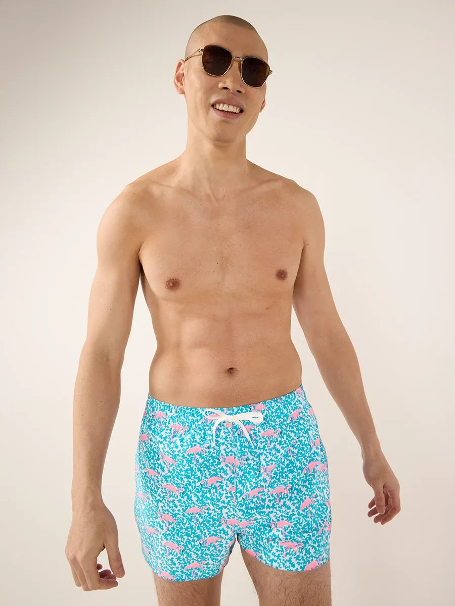 The Domingos Are Flamingos 4" (Classic Swim Trunk)