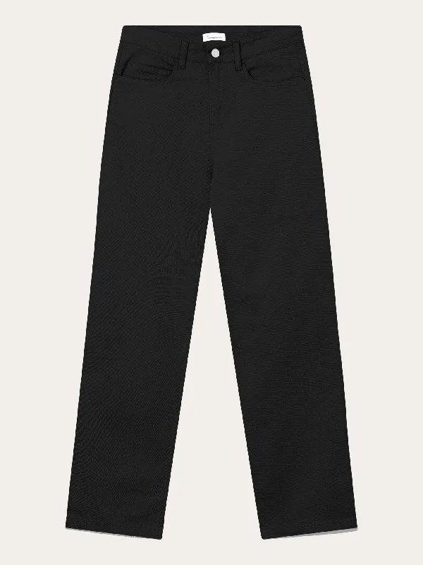 CHLOE barrel high-rise twill 5-pocket pants - Black Jet