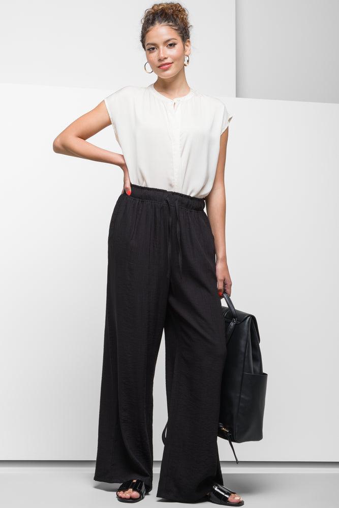 Crinkle Pants Black