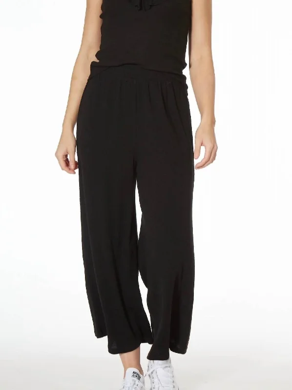 Janey Wide Leg Pants In Black