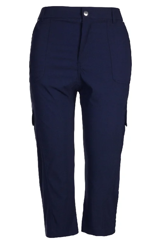 Micro Stretch Mid Calf Pants | NAVY | 2144A1