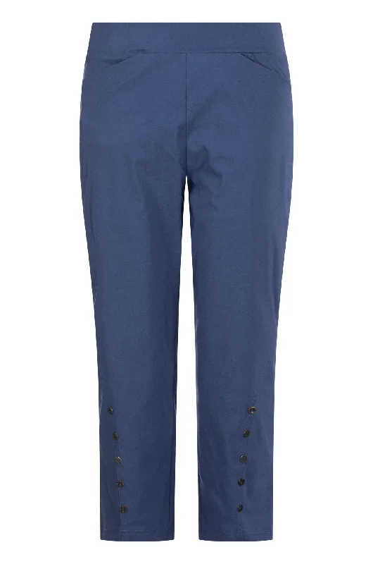 Platinum Bengaline Mid Calf Pants | INDIGO | 6306AR