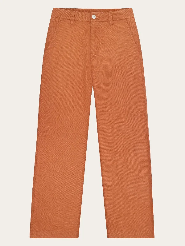 POSEY wide mid-rise twill pant - GOTS/Vegan - Mocha Bisque