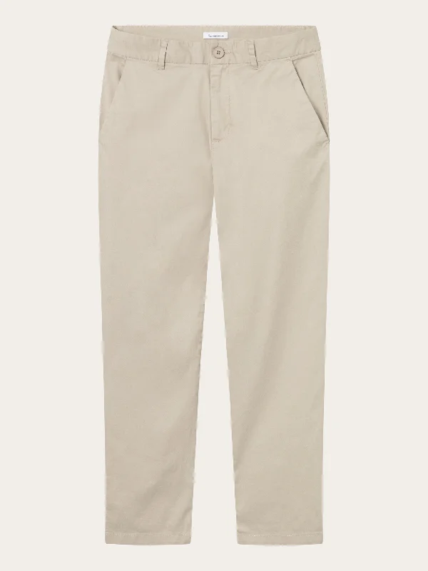 WILLOW regular cropped poplin chino - Light feather gray